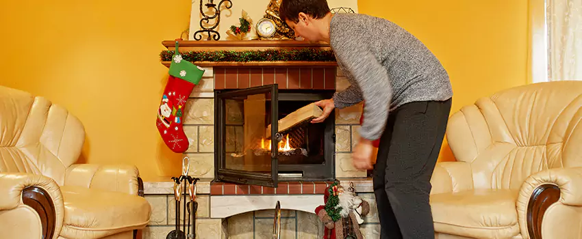 Rusted Metal Fireplace Restoration in North Canton, Ohio